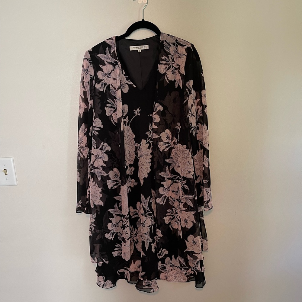 Evan-Picone Floral Shift Dress | Size 4